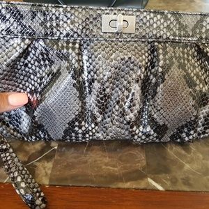 Jessica Simpson Snakeskin Printed Clutch